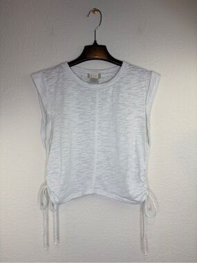 ALTAR’D STATE WHITE TANK TOP W SIDE RUCHING TIES SIZE MEDIUM